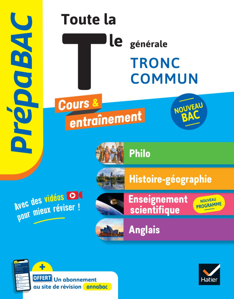 Prépabac Toute la Tle générale (tronc commun) - Bac 2025 (toutes les matières) - Brousmiche Johnny, Renaud Jean-Philippe, Berthelot Jean-Paul, Blin Arnaud, Cantaloube Marc, D'Orlando Grégory, Dion Ludovic, Le Floch Laurent, Le Grand Alain, Maitrepierre Is