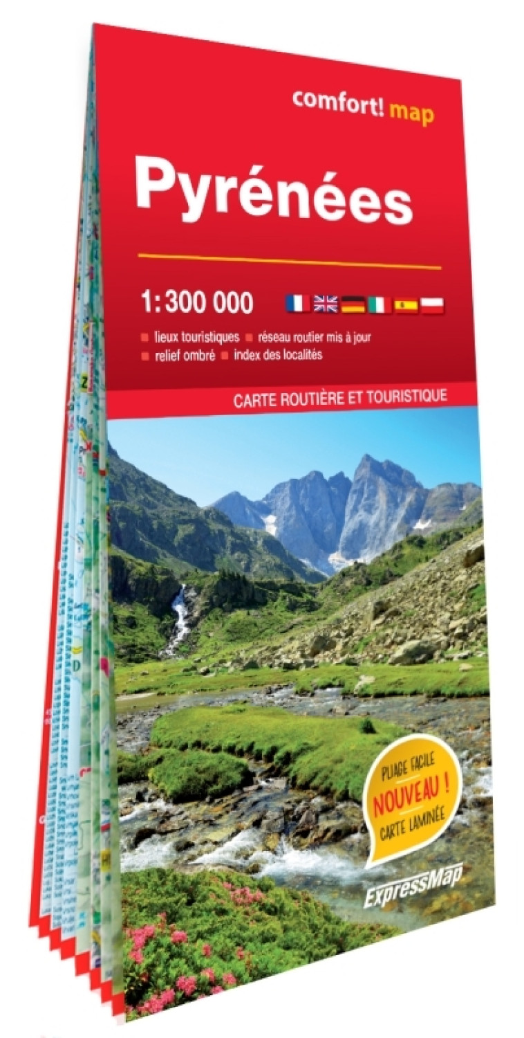 Pyrénées 1/300.000 (carte grand format laminée) - XXX - EXPRESSMAP