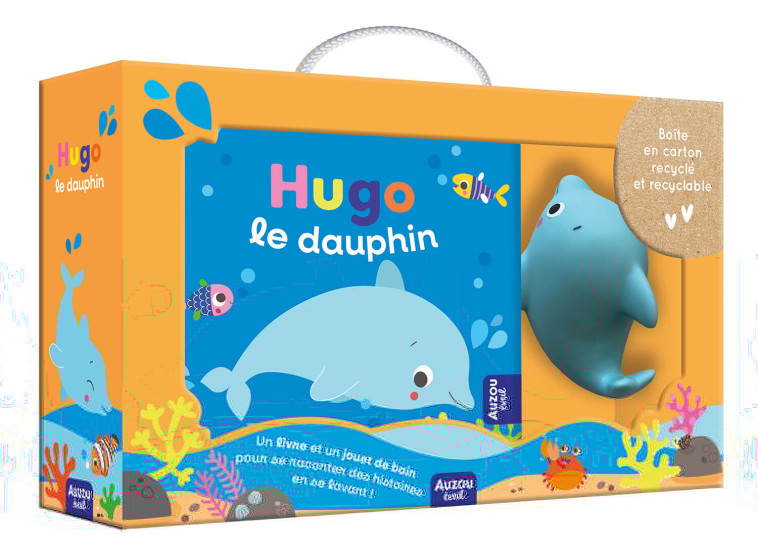 MON PREMIER LIVRE DE BAIN - HUGO LE DAUPHIN  (VALISETTE CARTON) - MARTINEZ PENA Sigrid - AUZOU