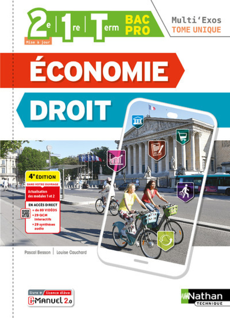 Multi'exos - Economie-Droit Tome unique 2de/1re/Tle Bac Pro Tertiaires - 2024 - Pochette - élève - + iManuel - Pascal Besson, Louise Cauchard - NATHAN