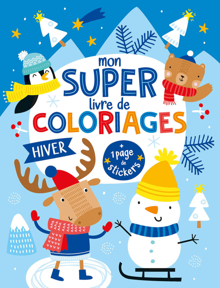 MON SUPER LIVRE DE COLORIAGES - HIVER -  Collectif - 1 2 3 SOLEIL