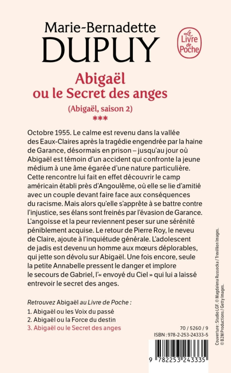 Abigaël ou le Secret des anges (Abigaël Saison 2, Tome 3) - Marie-Bernadette Dupuy - LGF