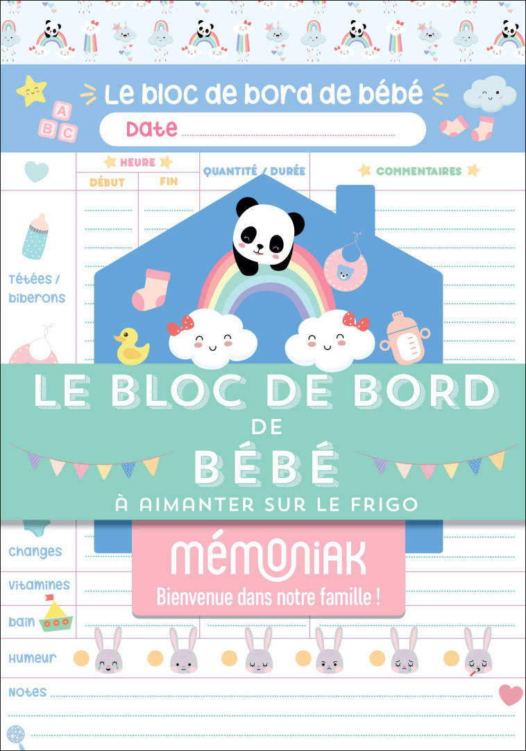 Le bloc de bord de bébé Mémoniak - bloc aimanté de 52 listes à compléter - XXX - 365 PARIS