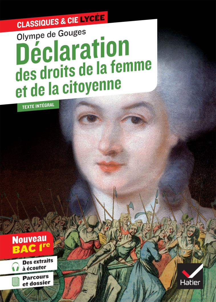 Déclaration des droits de la femme et de la citoyenne (oeuvre au programme Bac 2024, 1re G & T) - Olympe Gouges - HATIER