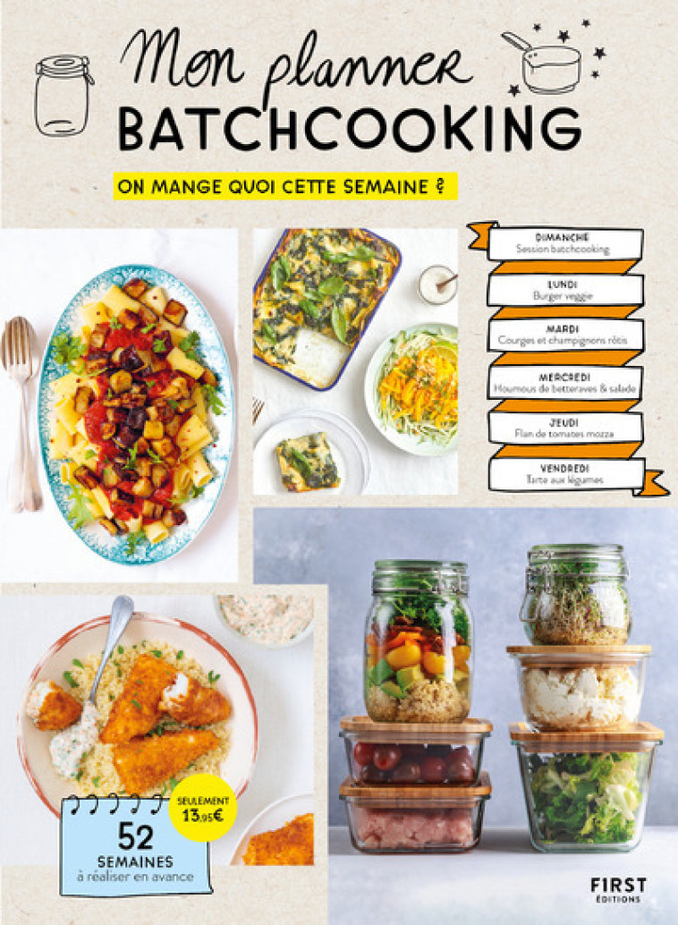 Mon planner batchcooking -  Collectif - FIRST