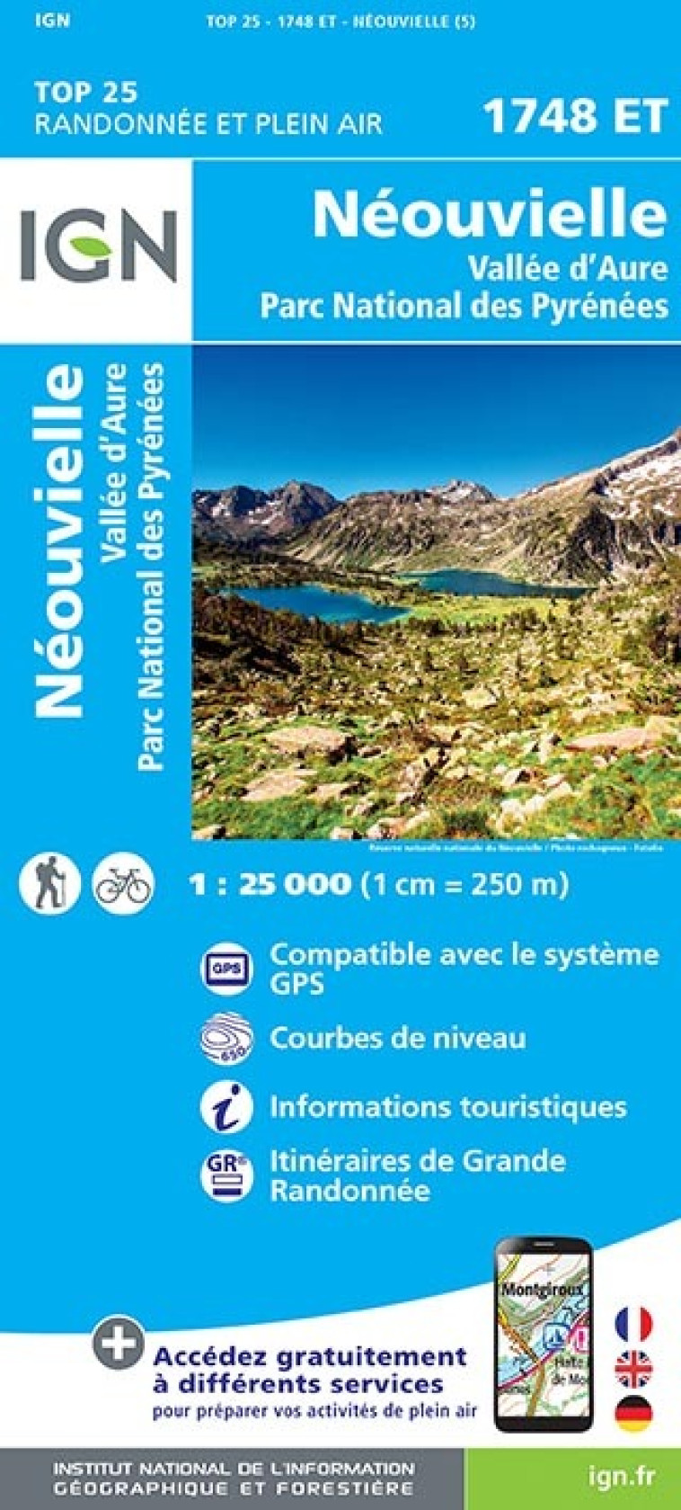 1748Et Néouvielle.Vallée D'Aure.Pn Des Pyrénées - XXX - IGN