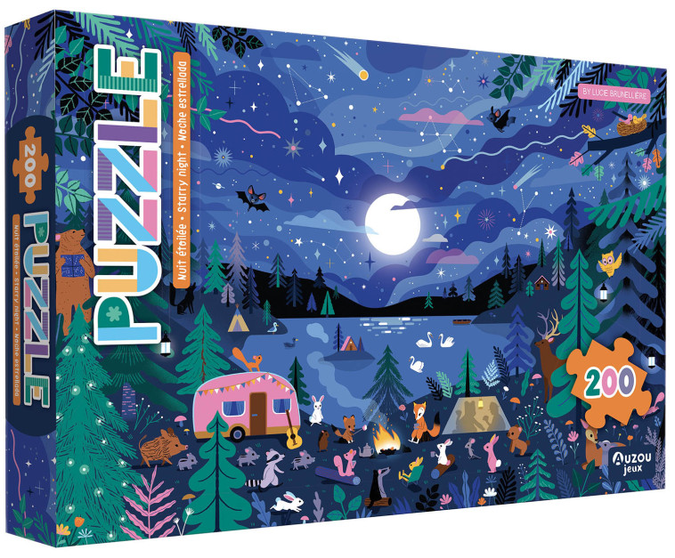 PUZZLE NUIT ÉTOILÉE - Lucie Brunellière - AUZOU