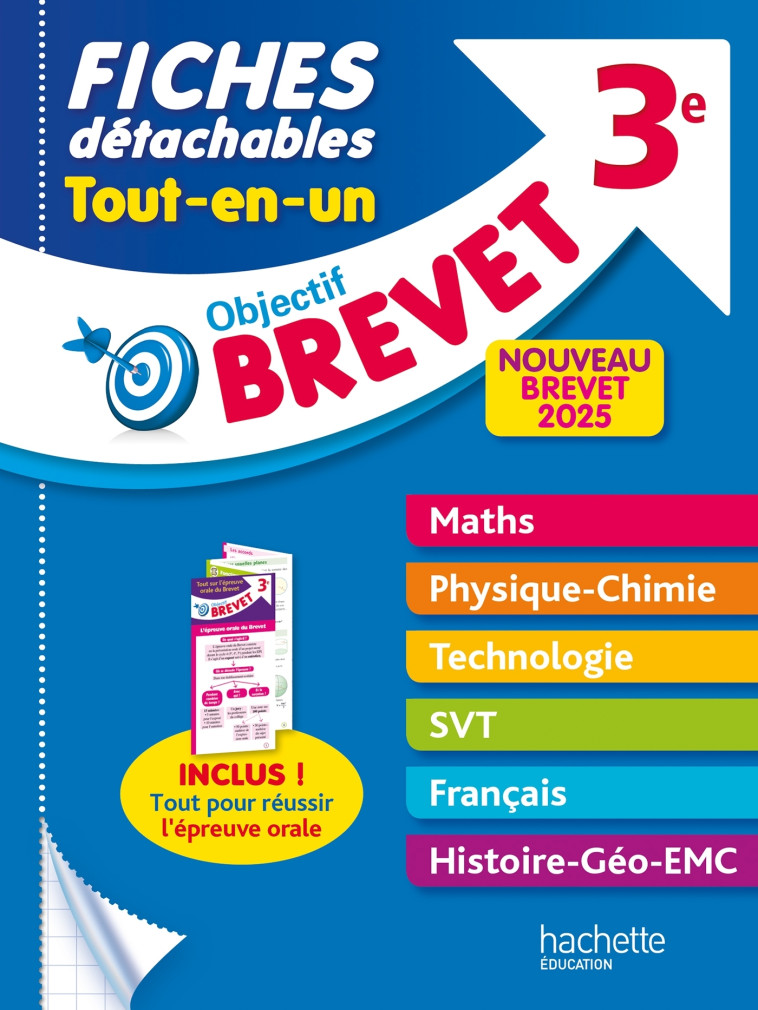 Objectif Brevet - Fiches Tout-en-un 2025 - Nicolas Clamart - HACHETTE EDUC