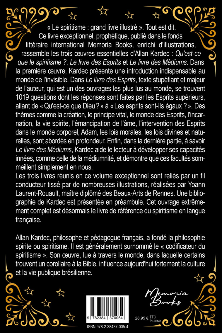 Le spiritisme - Grand livre illustré - Allan Kardec - MEMORIA BOOKS