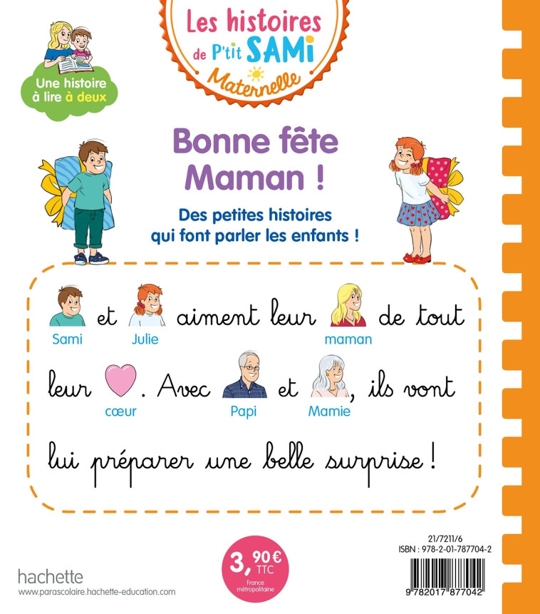 Les histoires de P'tit Sami Maternelle (3-5 ans) : Bonne fête maman ! - Alain Boyer - HACHETTE EDUC